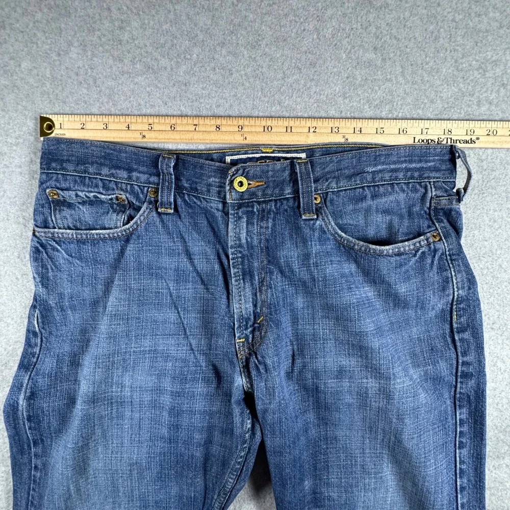 Levis 514 Slim Straight Jeans Mens 36x34 Blue Denim Medium Wash 100% Cotton